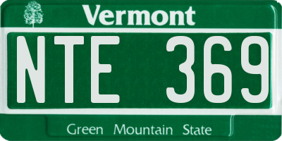 VT license plate NTE369