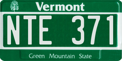 VT license plate NTE371