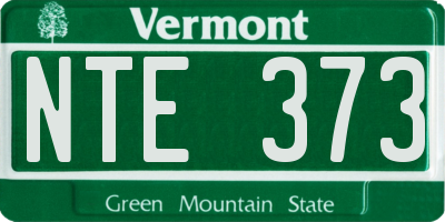 VT license plate NTE373