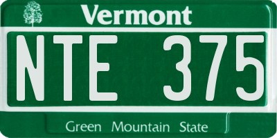 VT license plate NTE375