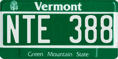 VT license plate NTE388