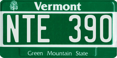 VT license plate NTE390