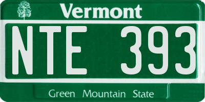 VT license plate NTE393