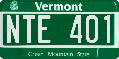 VT license plate NTE401