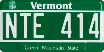 VT license plate NTE414