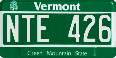 VT license plate NTE426