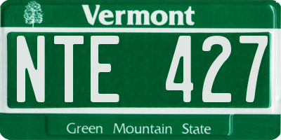 VT license plate NTE427