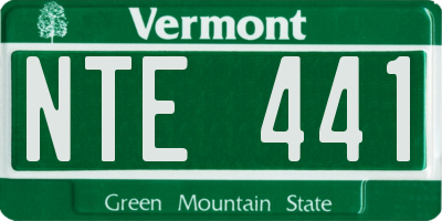 VT license plate NTE441
