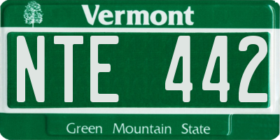 VT license plate NTE442