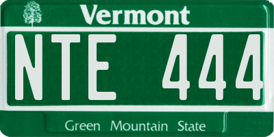 VT license plate NTE444