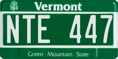 VT license plate NTE447