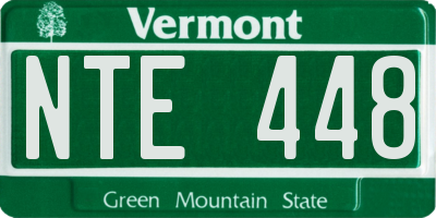 VT license plate NTE448