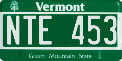 VT license plate NTE453