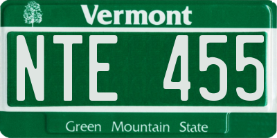 VT license plate NTE455