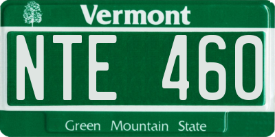 VT license plate NTE460
