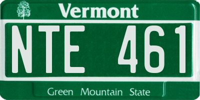 VT license plate NTE461