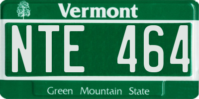 VT license plate NTE464