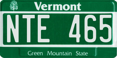 VT license plate NTE465