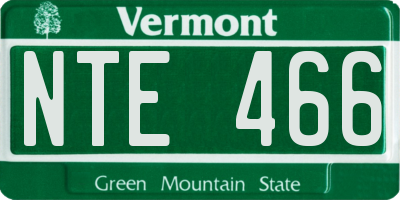 VT license plate NTE466