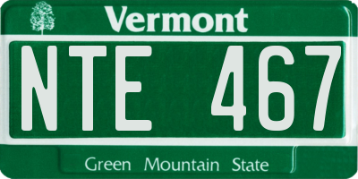 VT license plate NTE467