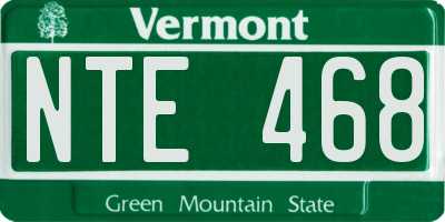 VT license plate NTE468