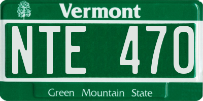 VT license plate NTE470