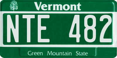 VT license plate NTE482
