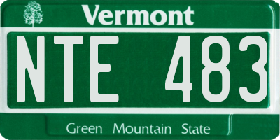 VT license plate NTE483