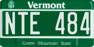VT license plate NTE484