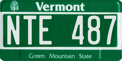 VT license plate NTE487