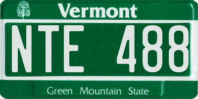 VT license plate NTE488