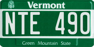 VT license plate NTE490