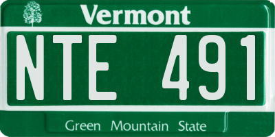VT license plate NTE491