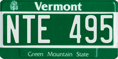 VT license plate NTE495
