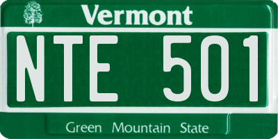 VT license plate NTE501