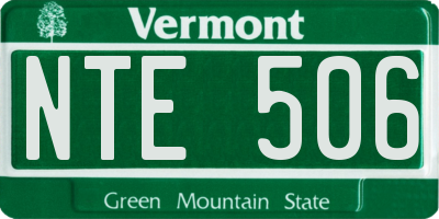 VT license plate NTE506