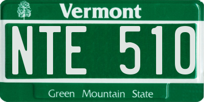 VT license plate NTE510