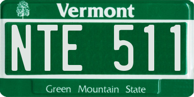 VT license plate NTE511