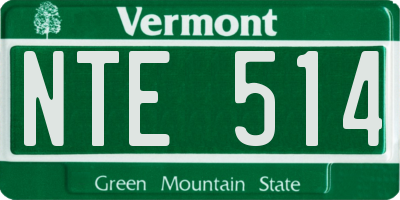 VT license plate NTE514