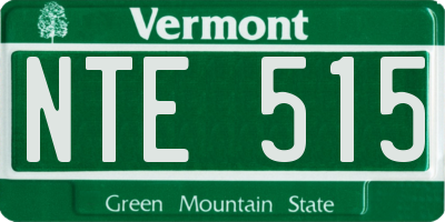 VT license plate NTE515