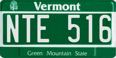 VT license plate NTE516