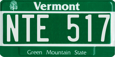 VT license plate NTE517