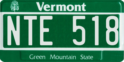 VT license plate NTE518