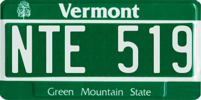 VT license plate NTE519