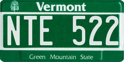 VT license plate NTE522