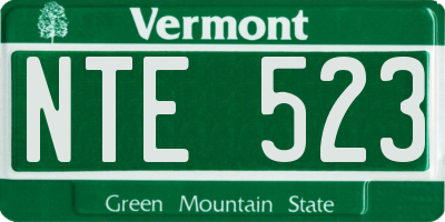 VT license plate NTE523