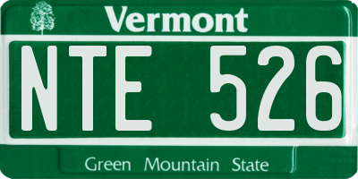VT license plate NTE526