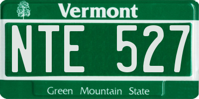 VT license plate NTE527