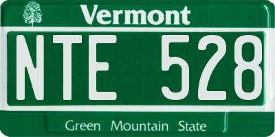VT license plate NTE528