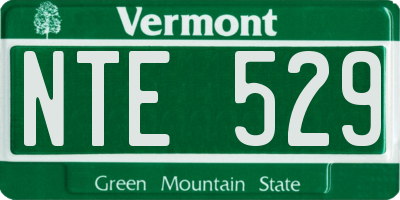 VT license plate NTE529